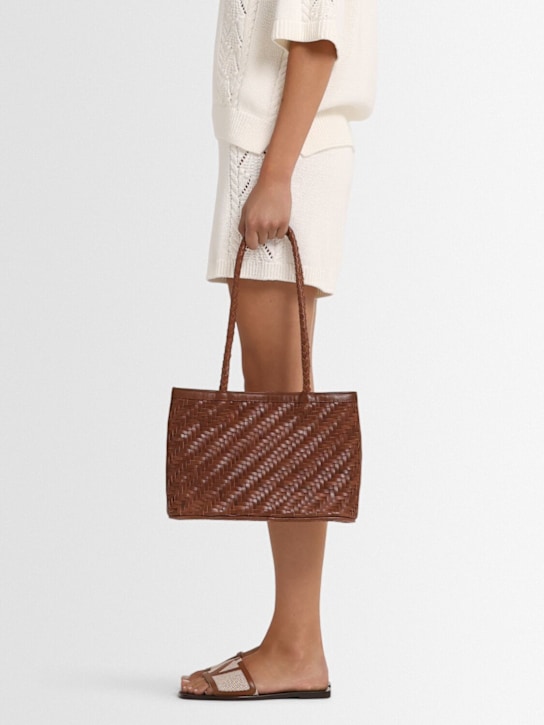 Bembien: Ella handwoven leather shoulder bag - Sienna - women_1 | Luisa Via Roma