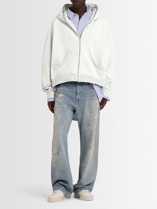 Entire Studios: Ethernal full-zip cotton hoodie - Rice - men_1 | Luisa Via Roma