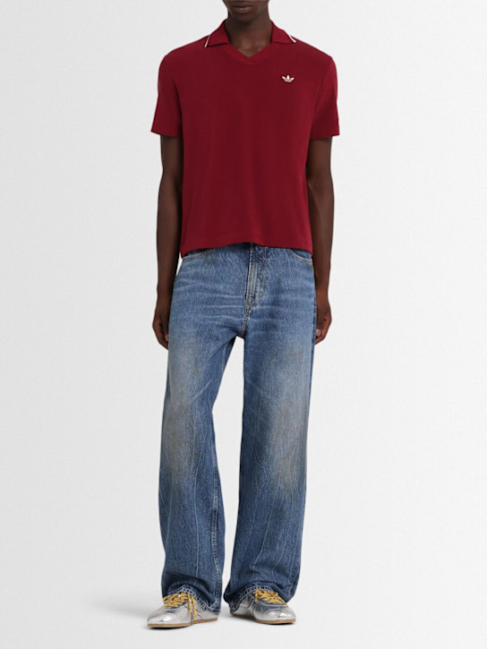 adidas Originals: Wales Bonner terry polo shirt - men_1 | Luisa Via Roma