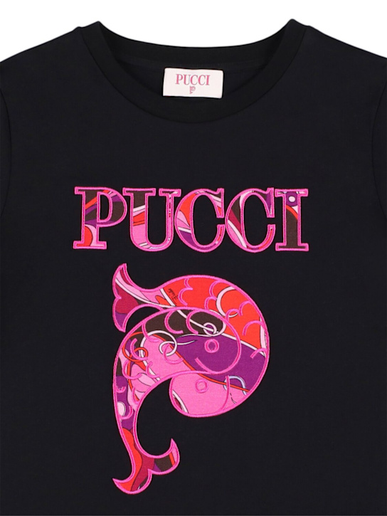 Pucci: Printed cotton jersey t-shirt - kids-girls_1 | Luisa Via Roma