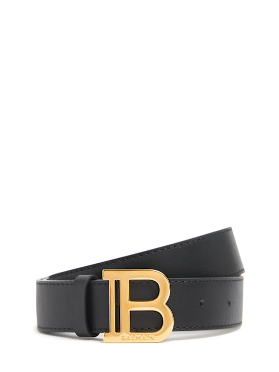 Balmain: Leather belt - kids-boys_0 | Luisa Via Roma