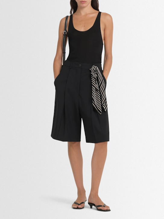 Cordera: Woven wool blend Bermuda shorts - women_1 | Luisa Via Roma