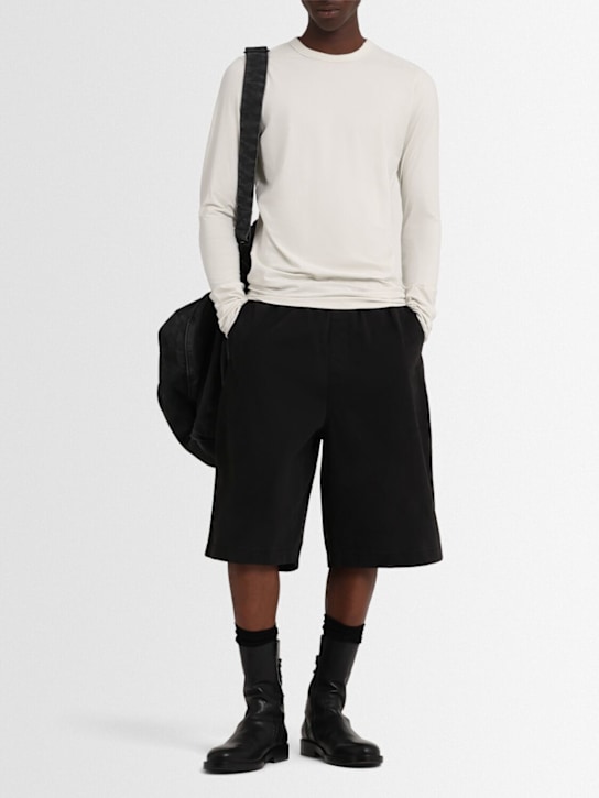 Entire Studios: Primer long sleeve slim fit t-shirt - Rice - men_1 | Luisa Via Roma