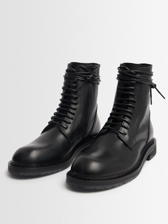 Ann Demeulemeester: Danny leather ankle boots - Black - men_1 | Luisa Via Roma