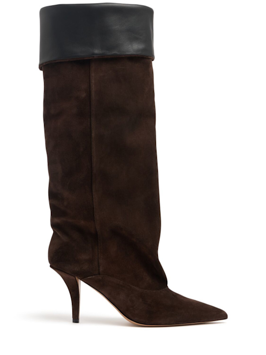 Paris Texas: 75mm Ines suede tall boots - women_0 | Luisa Via Roma