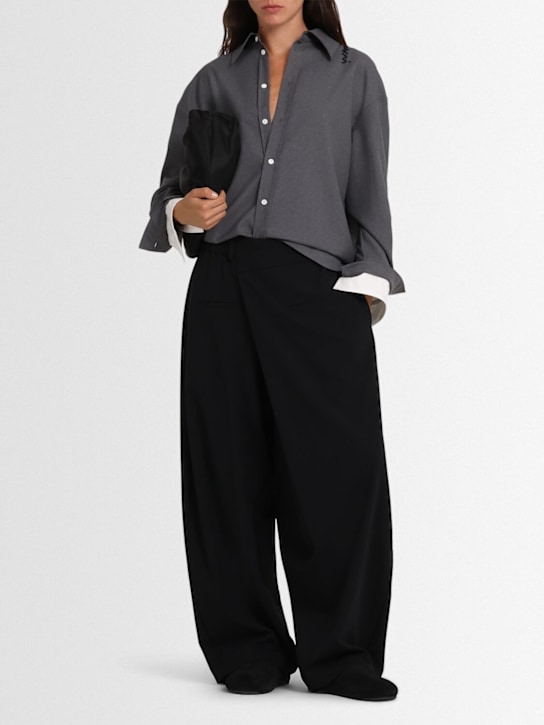 Cordera: Woven wool blend pareo pants - women_1 | Luisa Via Roma