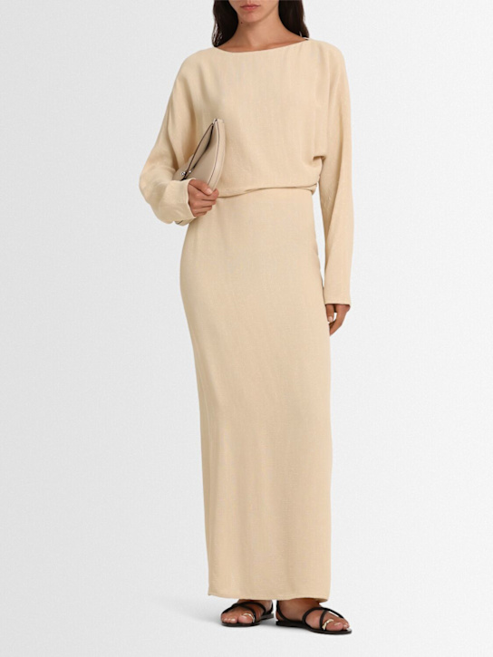 Matteau: Straight long skirt - Beige - women_1 | Luisa Via Roma