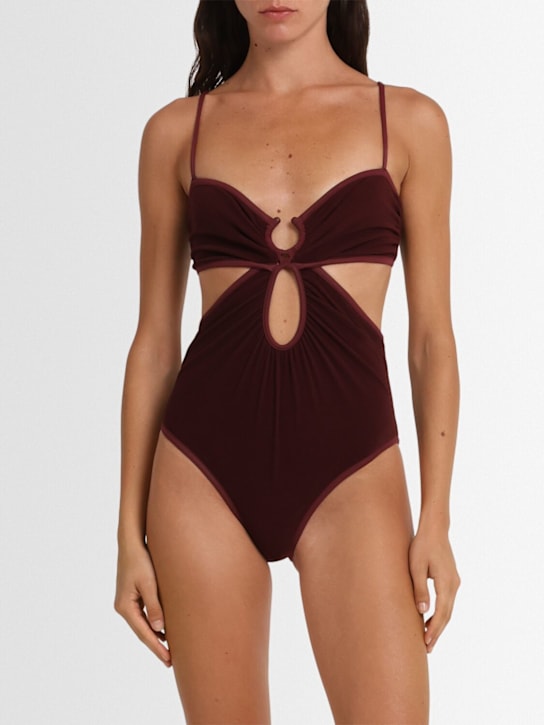 Johanna Ortiz: Sunny Days one piece swimsuit - Brown - women_1 | Luisa Via Roma