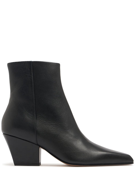 Paris Texas: 60mm Jane leather ankle boots - Black - women_0 | Luisa Via Roma