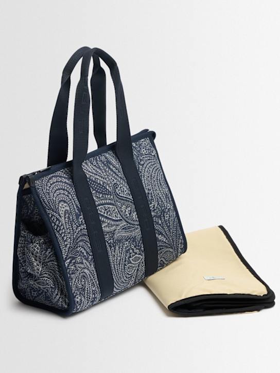 Etro: Printed cotton blend changing bag - kids-boys_1 | Luisa Via Roma