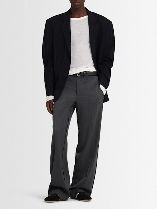 MM6 Maison Margiela: Wool blend tailoring pants - men_1 | Luisa Via Roma