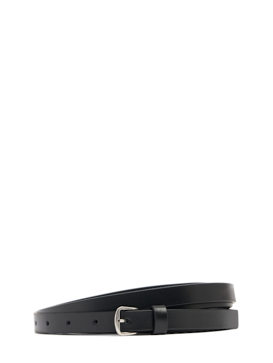 Ann Demeulemeester: 15mm Kepa triple-wrap leather belt - Black - men_0 | Luisa Via Roma