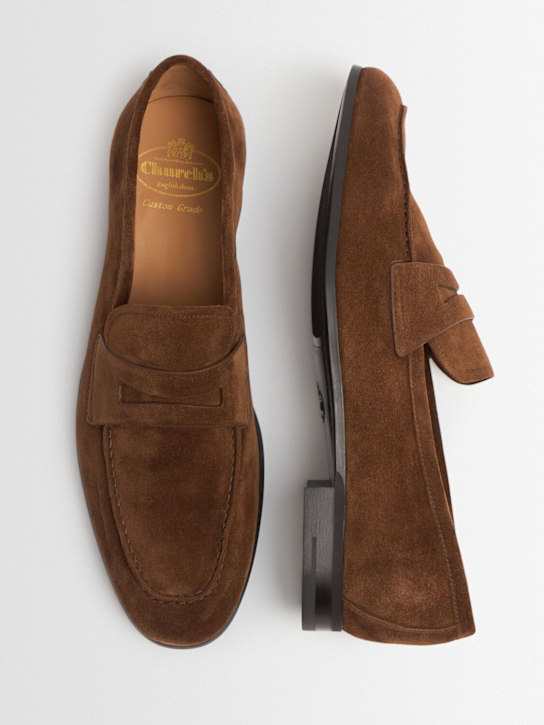 Church's: Milton suede loafers - Burnt - men_1 | Luisa Via Roma