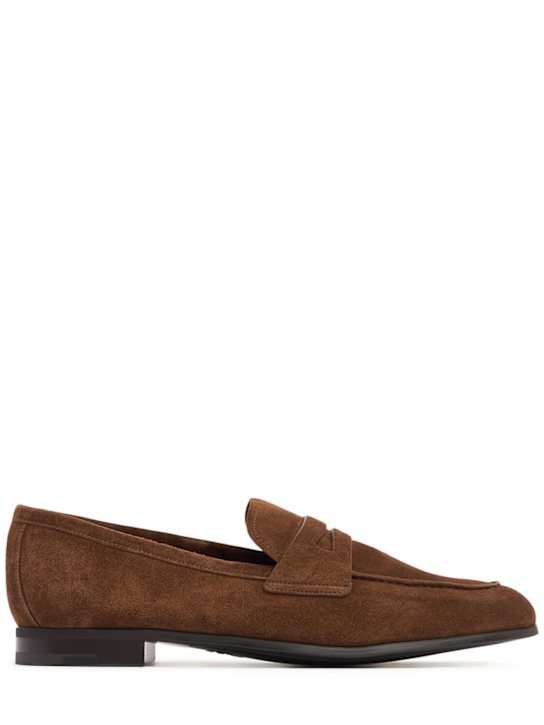 Church's: Milton suede loafers - Burnt - men_0 | Luisa Via Roma