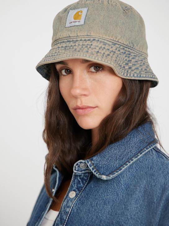 Carhartt WIP: Tigan cotton bucket hat - Blue - women_1 | Luisa Via Roma