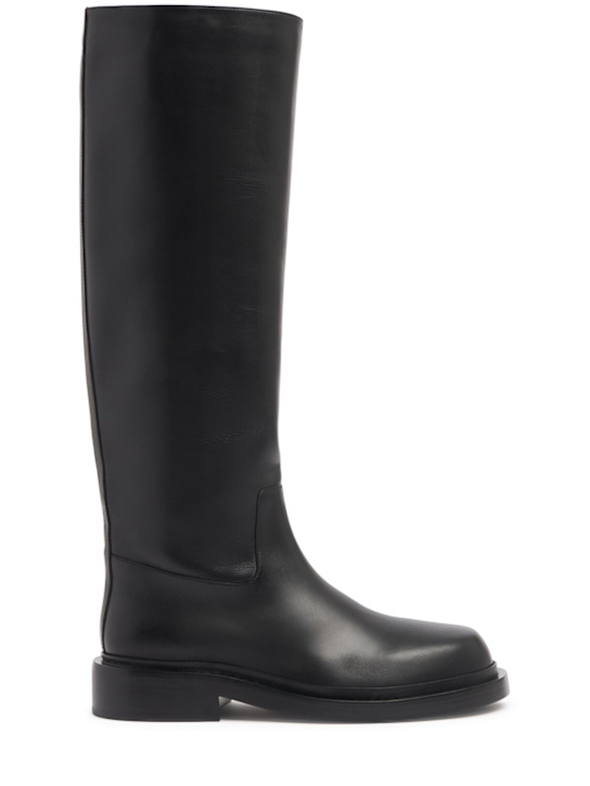 Jil Sander: 15mm Leather high boots - women_0 | Luisa Via Roma