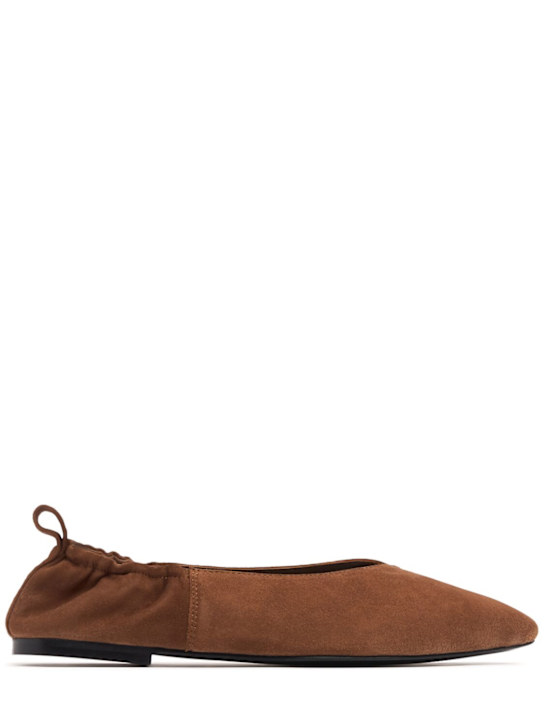 A.EMERY: 10mm Brie leather ballerina flats - Cognac - women_0 | Luisa Via Roma