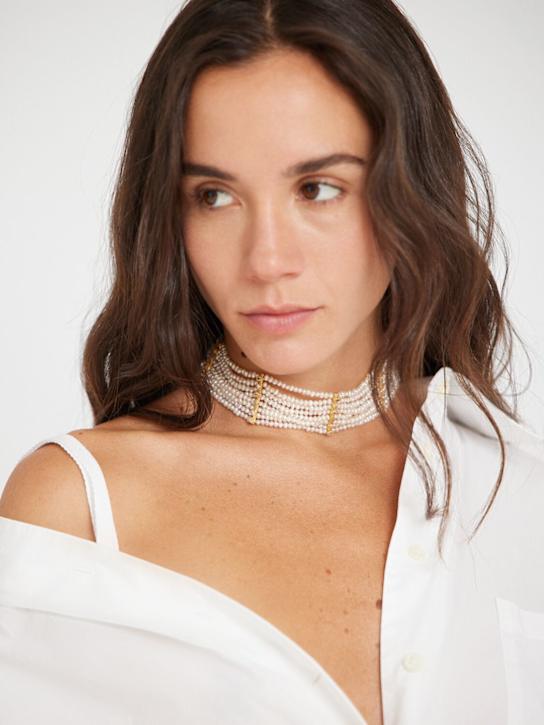 Peracas: Patmos Waves pear choker - Ivory - women_1 | Luisa Via Roma