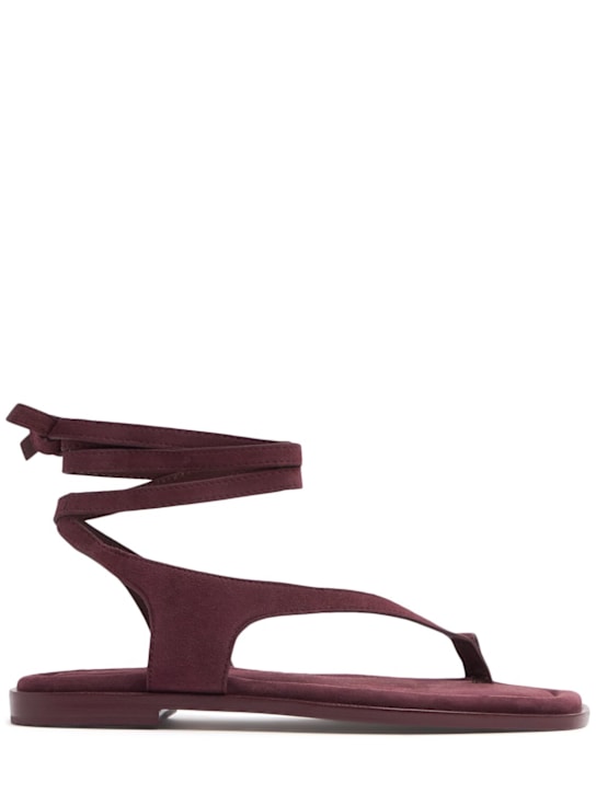A.EMERY: 10mm Heidi leather sandals - Mulberry Suede - women_0 | Luisa Via Roma