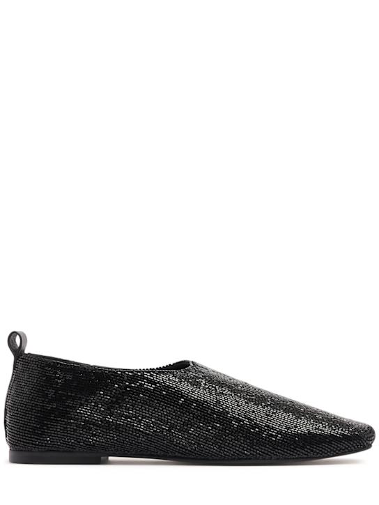 A.EMERY: Pia beaded ballerina flats - Beaded Black - women_0 | Luisa Via Roma
