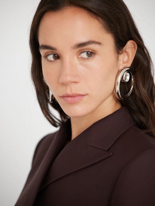 Alessandra Rich: Hoop crystal earrings - women_1 | Luisa Via Roma