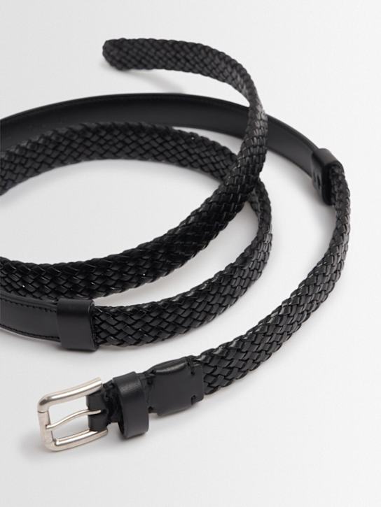Dolce&Gabbana: Leather woven belt - men_1 | Luisa Via Roma