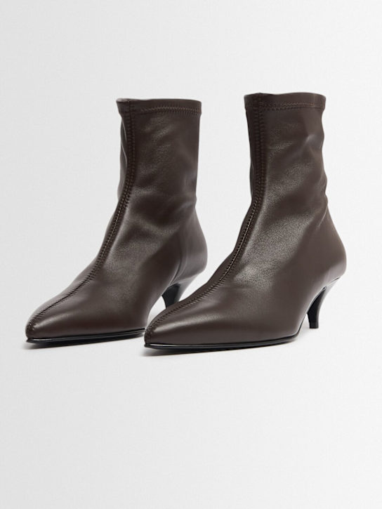 A.EMERY: 60mm Ophelia leather boots - Walnut - women_1 | Luisa Via Roma