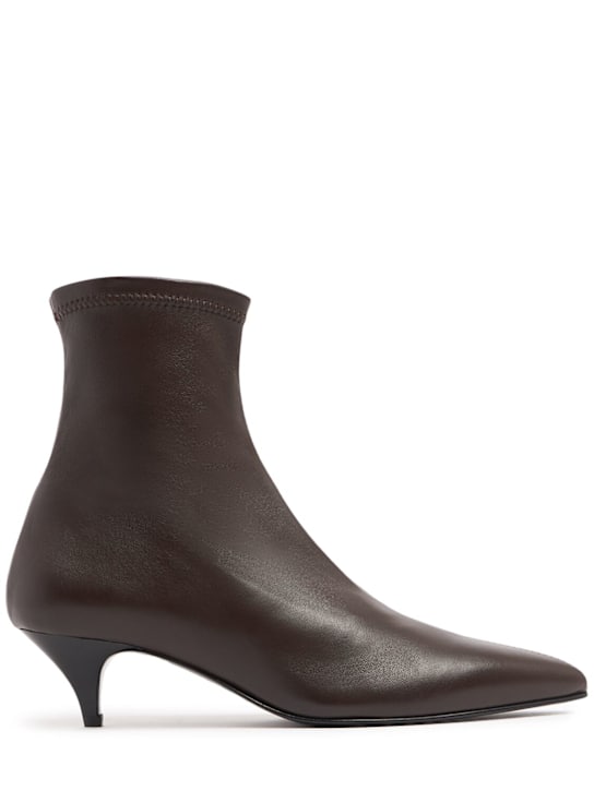 A.EMERY: 60mm Ophelia leather boots - Walnut - women_0 | Luisa Via Roma