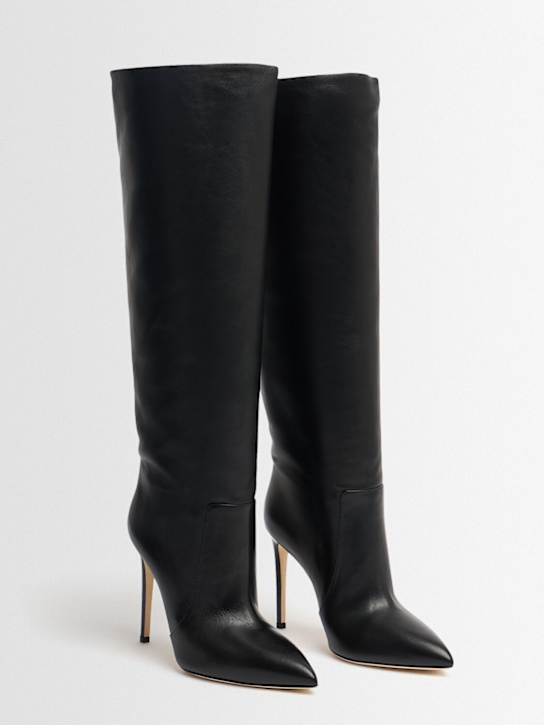 Paris Texas: 105mm Stiletto leather tall boots - Black - women_1 | Luisa Via Roma