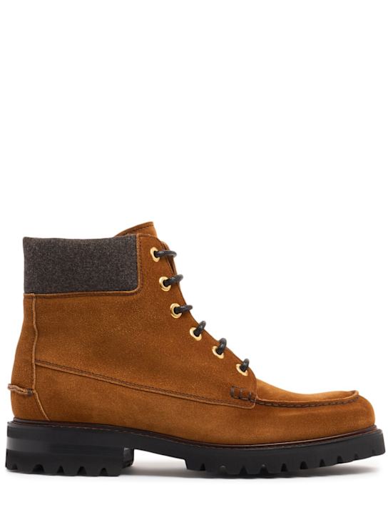 Church's: Padstow suede boots - Brandy - men_0 | Luisa Via Roma