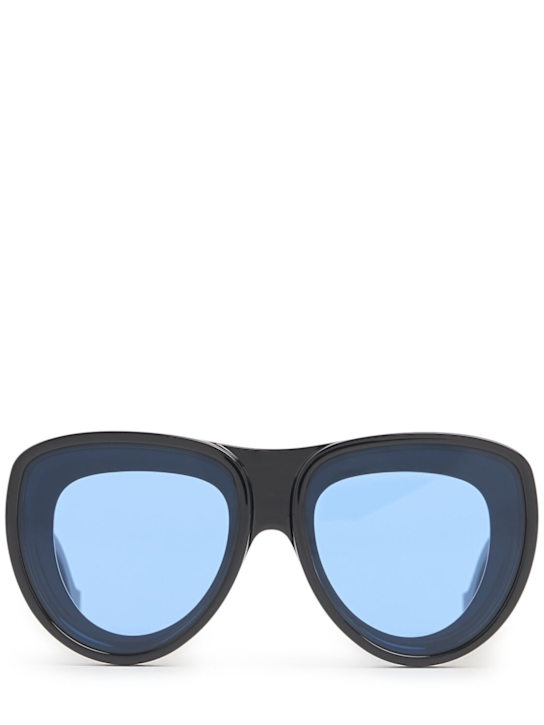 Loewe: Signature injected pilot sunglasses - Black/Blue - men_0 | Luisa Via Roma
