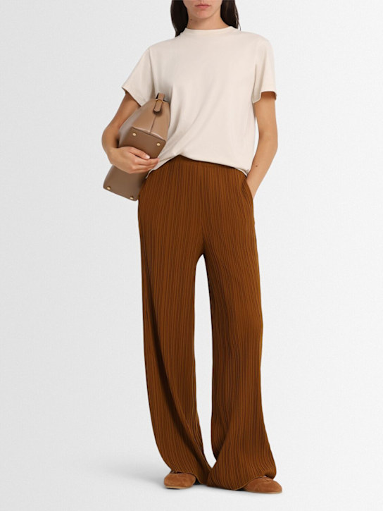 Forte_forte: 绉纱打褶标准腰头裤子 - women_1 | Luisa Via Roma