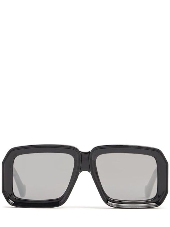 Loewe: Paula's Dive In acetate mask sunglasses - Black/Silver - men_0 | Luisa Via Roma