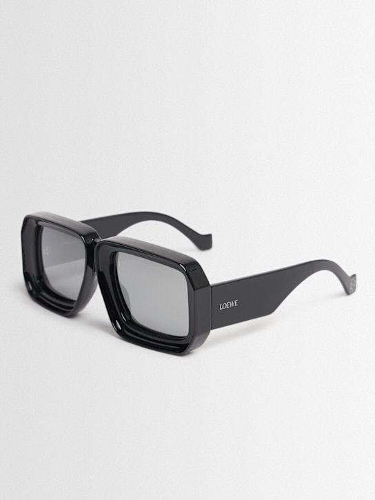 Loewe: Paula's Dive In acetate mask sunglasses - Black/Silver - men_1 | Luisa Via Roma