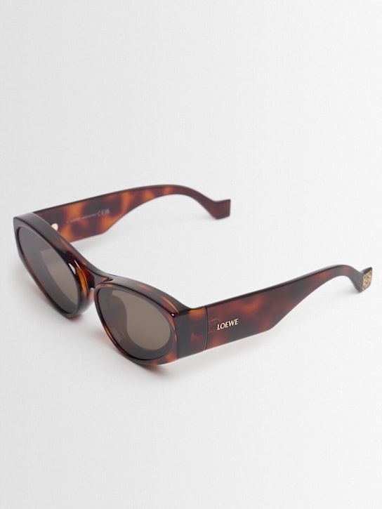 Loewe: Signature injected cat eye sunglasses - Brown/Havana - women_1 | Luisa Via Roma