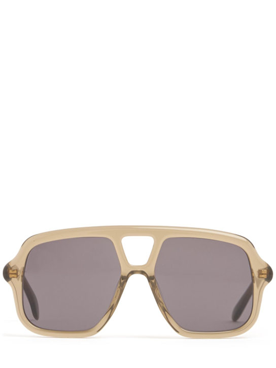 Loewe: Slim rectangular acetate sunglasses - Grey - men_0 | Luisa Via Roma