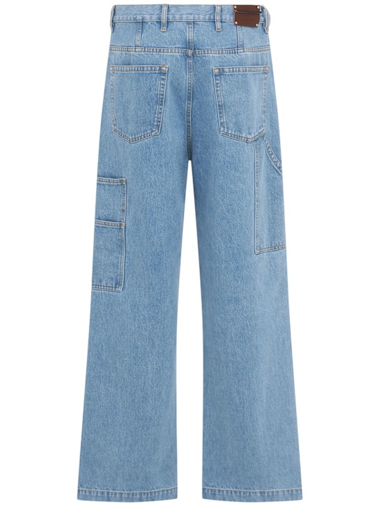 Dries Van Noten: Pickerby cotton denim carpenter jeans - Light Blue - men_1 | Luisa Via Roma