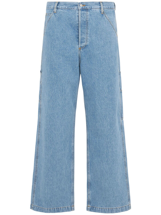 Dries Van Noten: Pickerby cotton denim carpenter jeans - Light Blue - men_0 | Luisa Via Roma