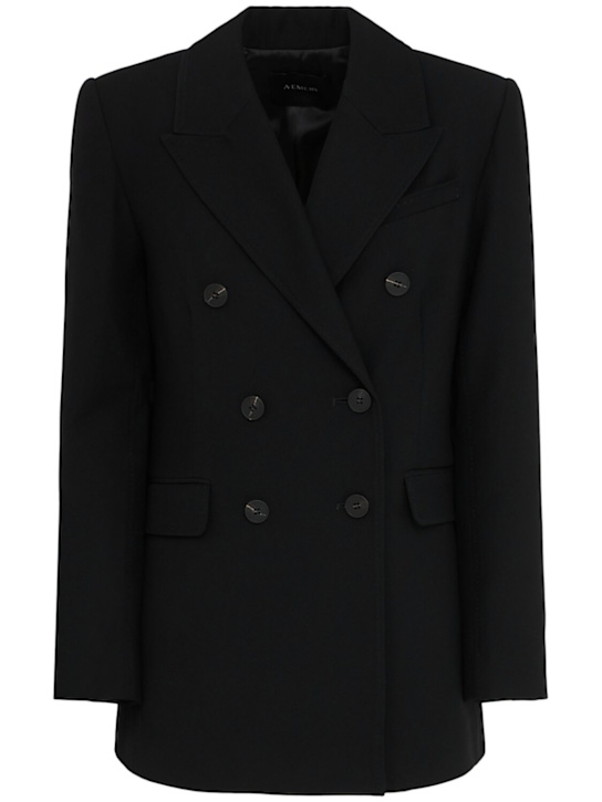 A.EMERY: Blanche double breasted wool blazer - Black - women_0 | Luisa Via Roma