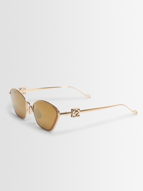 Loewe: Anagram metal cat eye sunglasses - Yellow - men_1 | Luisa Via Roma