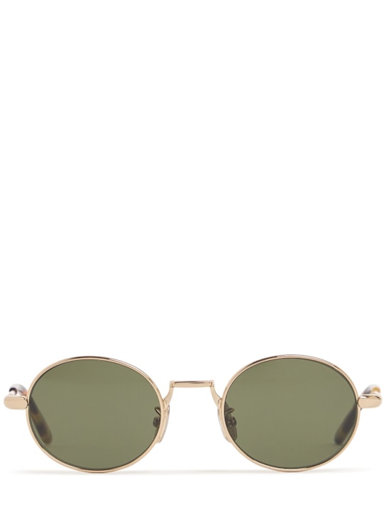 Loewe: Slim oval metal sunglasses - Brown - men_0 | Luisa Via Roma