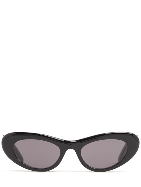 Loewe: Slim oval acetate sunglasses - Black - women_0 | Luisa Via Roma