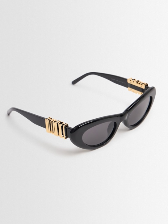 Loewe: Slim oval acetate sunglasses - Black - women_1 | Luisa Via Roma