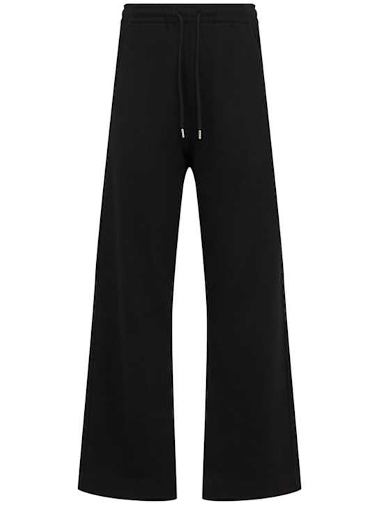 Dries Van Noten: Hamer cotton jersey pants - Black - men_0 | Luisa Via Roma