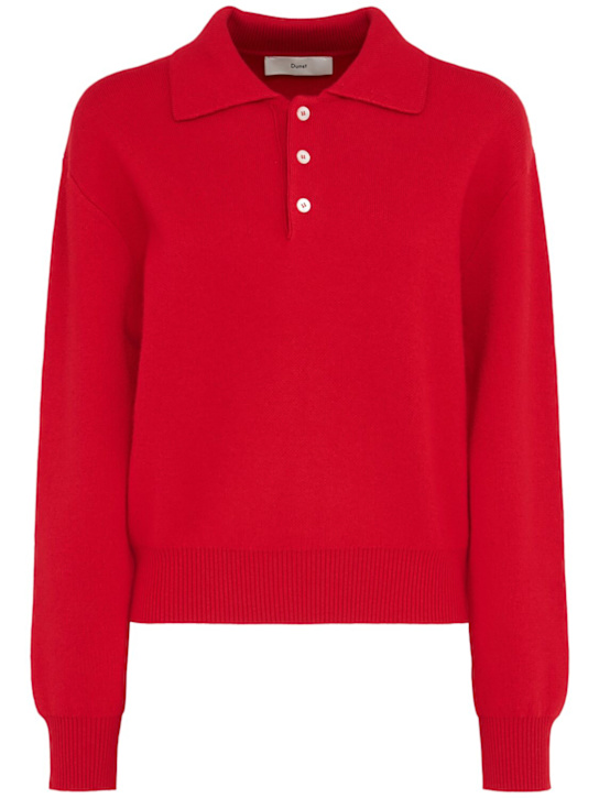 Dunst: Wool blend collared sweater - women_0 | Luisa Via Roma