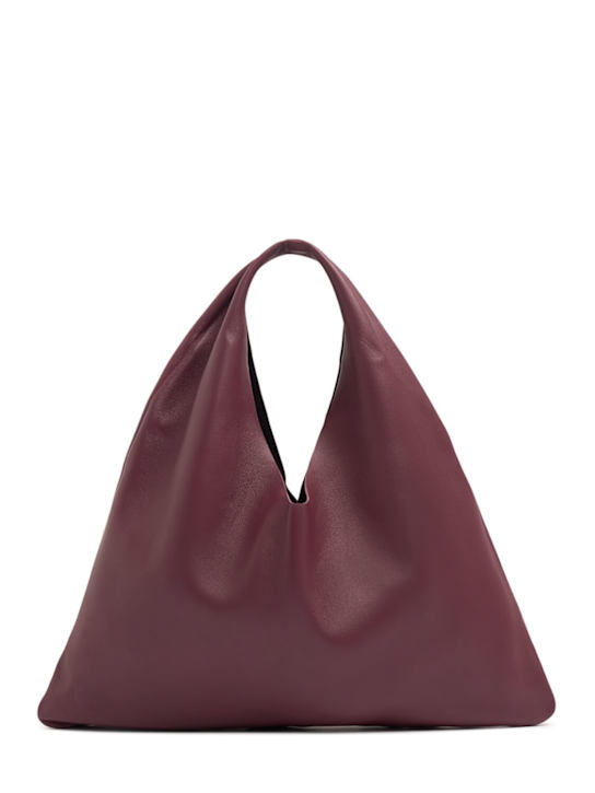 The Row: Small Bindle silk leather top handle bag - women_0 | Luisa Via Roma