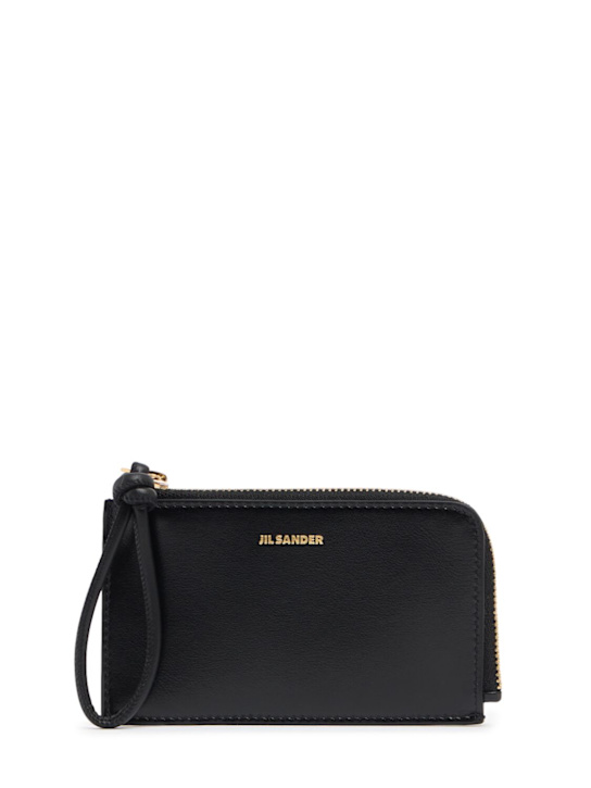 Jil Sander: Giro Envelope leather zip-up wallet - women_0 | Luisa Via Roma