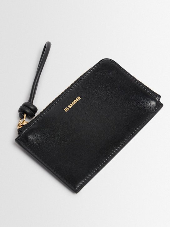 Jil Sander: Giro Envelope leather zip-up wallet - women_1 | Luisa Via Roma