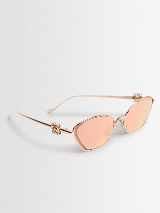 Loewe: Anagram metal cat eye sunglasses - Rose - men_1 | Luisa Via Roma