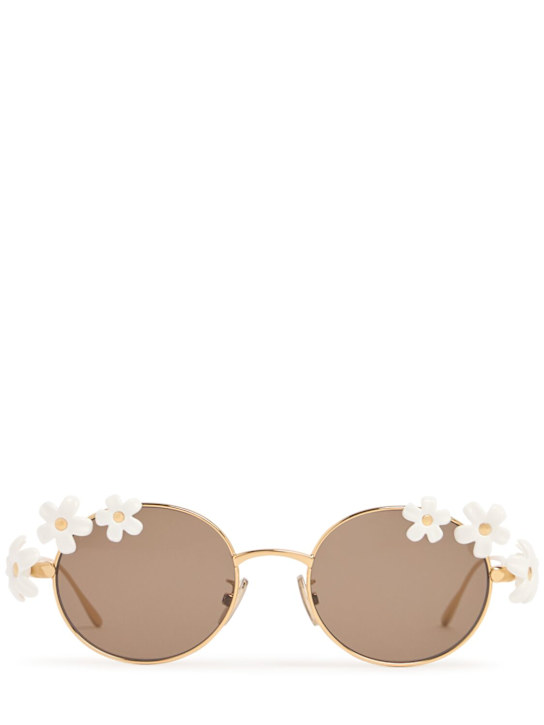 Loewe: Signature oval metal sunglasses - women_0 | Luisa Via Roma